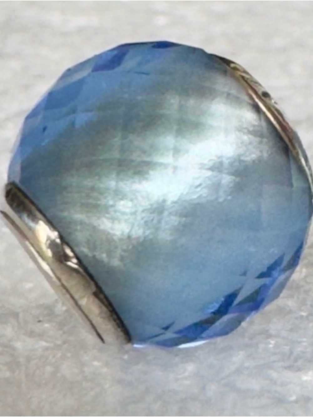 Authentic Pandora Murano  Glass Geometric Faceted Light Blue Charm - Picture 2 of 9